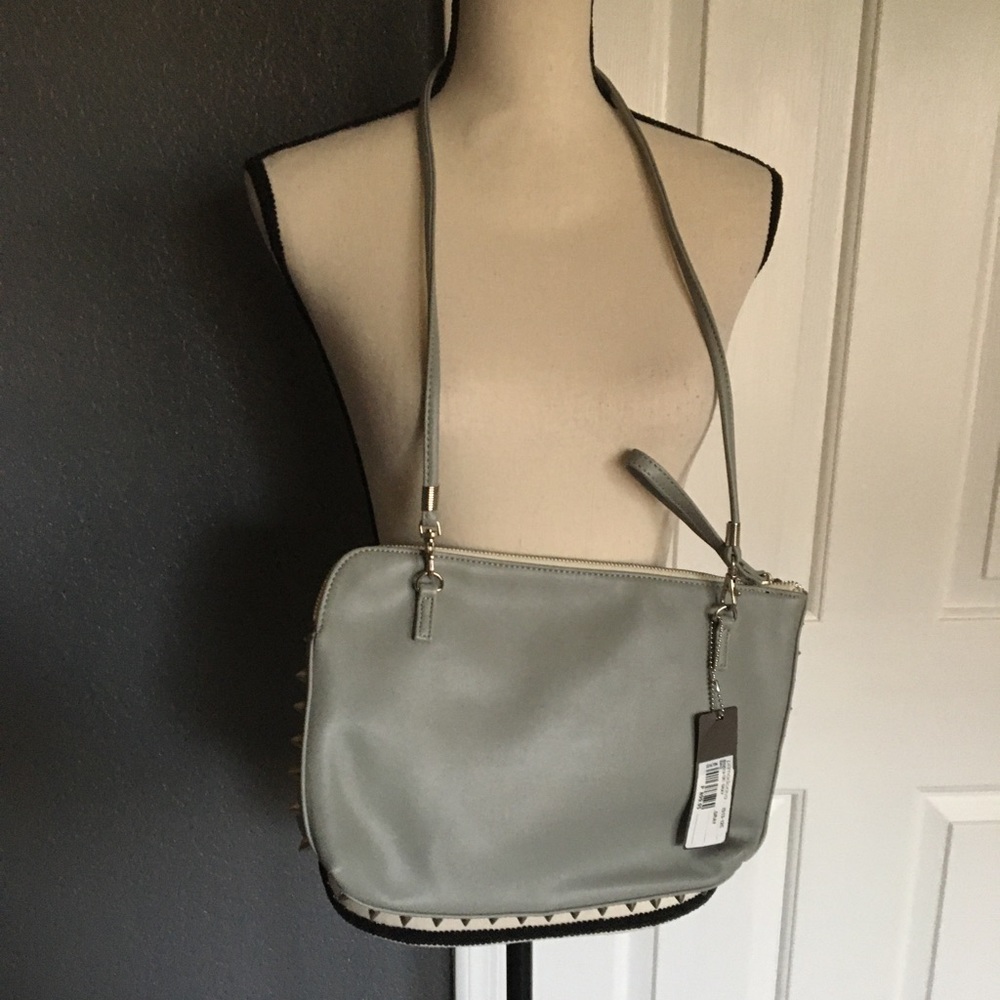 NWT Primadonna grey spiked purse
